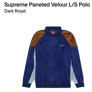 SUPREME PANELED VELOUR L/S TOP